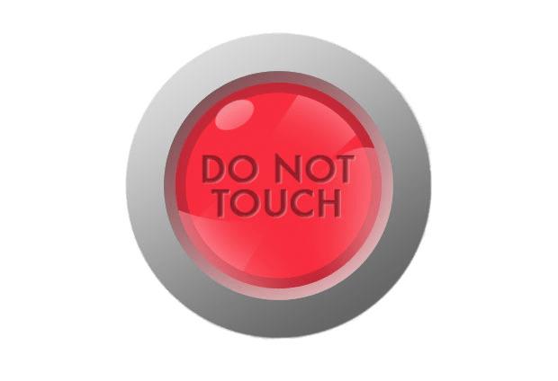 Do Not Touch Red Button png transparent