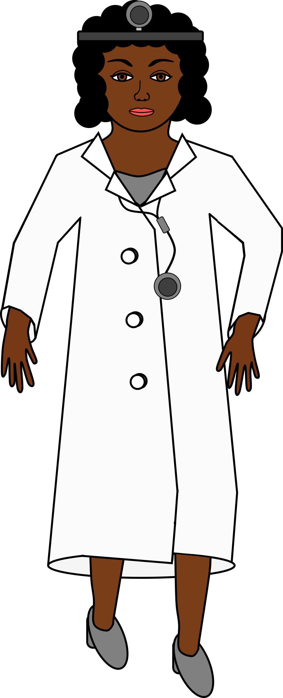 Doctor with head mirror and stethoscope png transparent