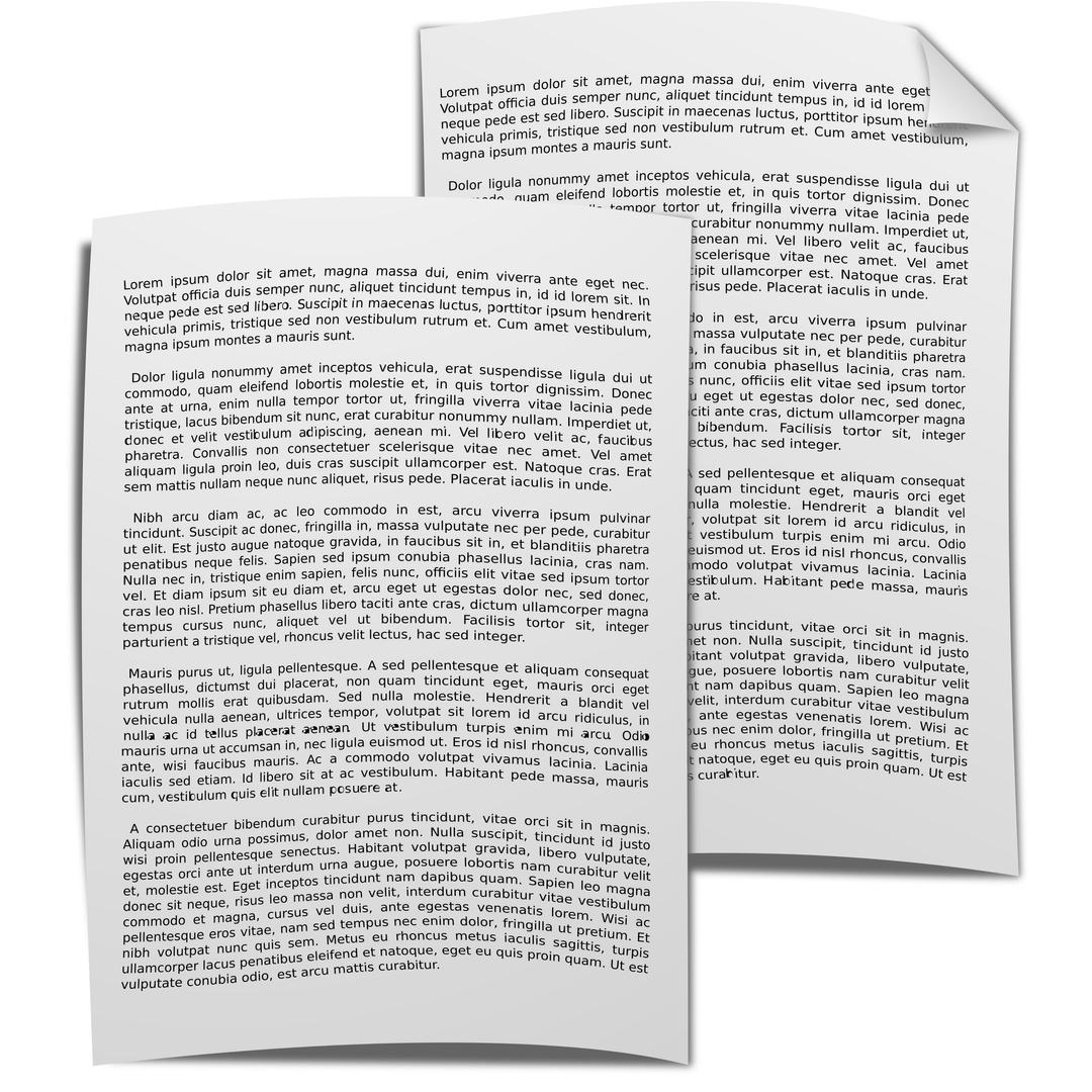 Document sheet png transparent