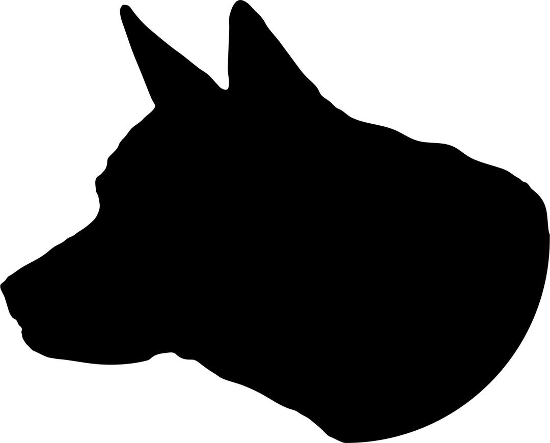 Dog Head Silhouette png transparent
