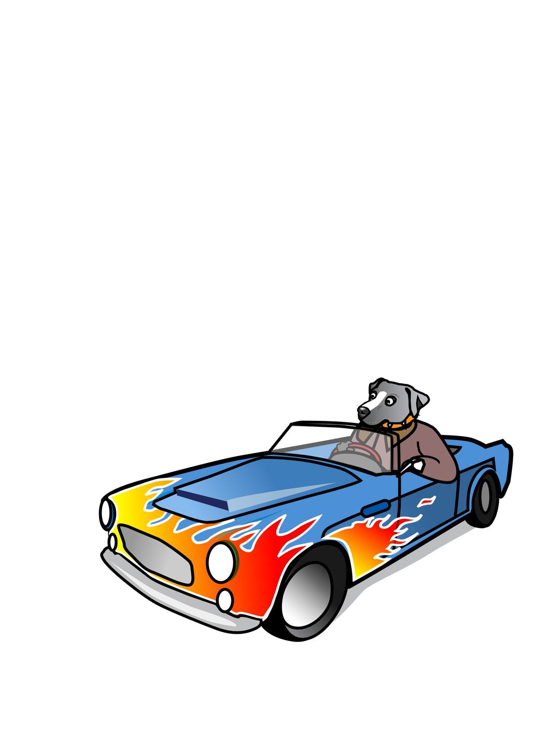 Dog in Sports Car png transparent