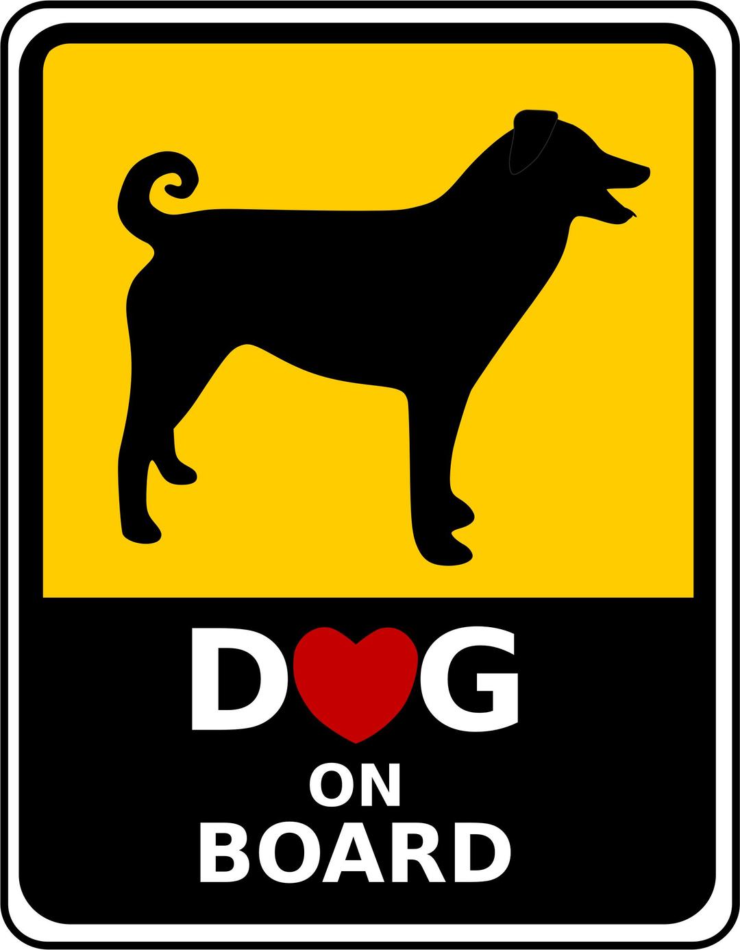 Dog on Board with floppy ears and curled tail png transparent