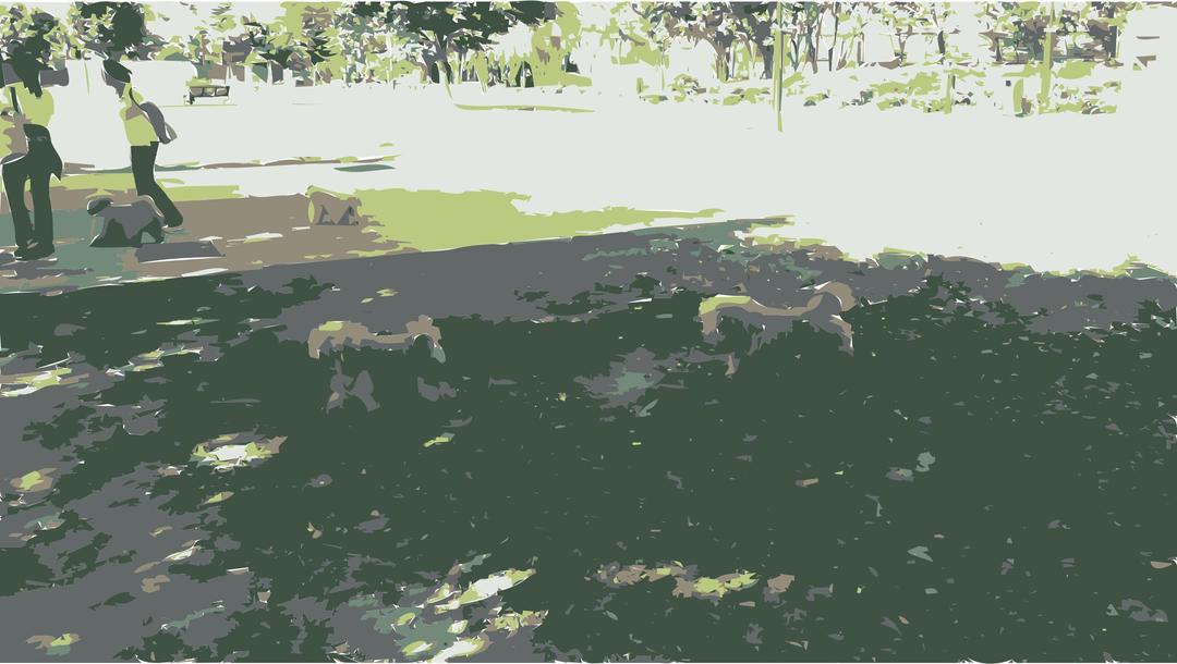Dogs Walking in Park png transparent