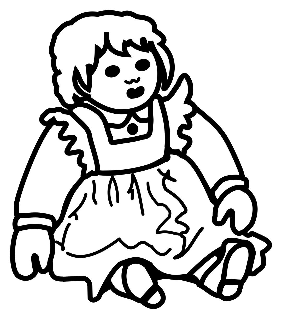 doll - lineart png transparent