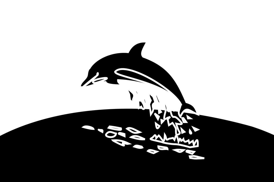 dolphin black png transparent