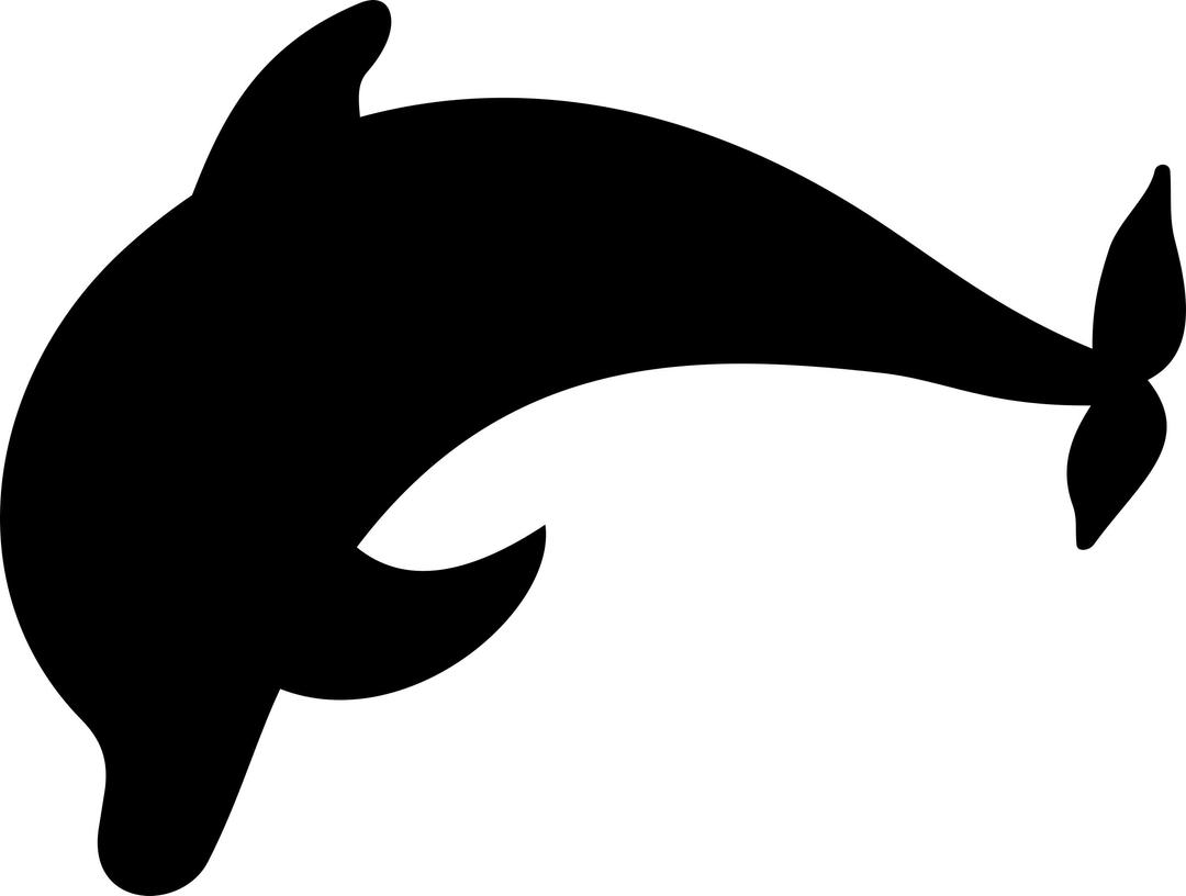 Dolphin silhouette png transparent