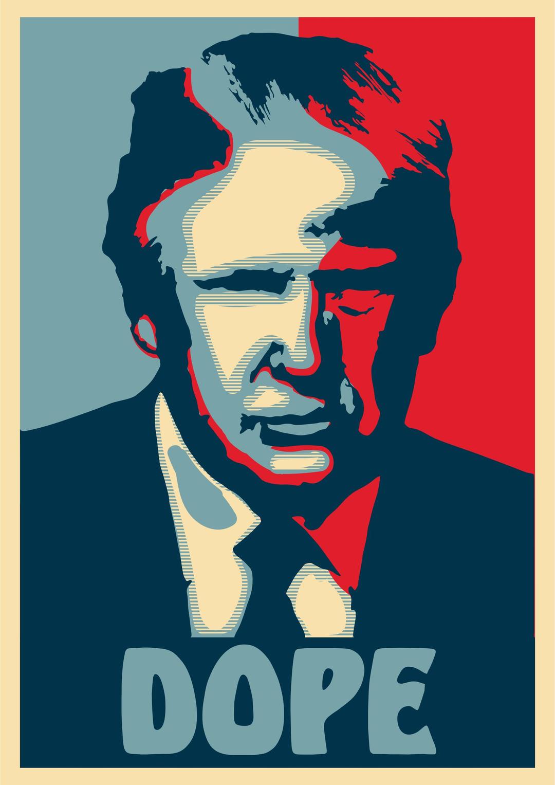 Donald Trump Dope Poster png transparent