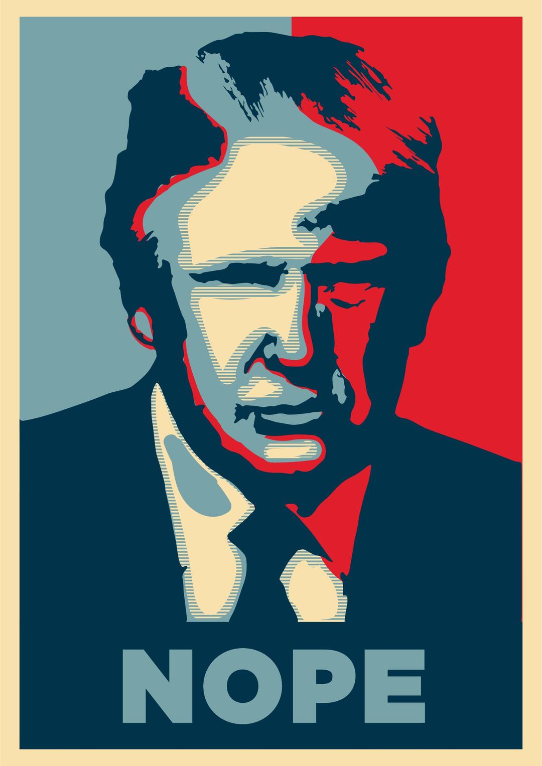 Donald Trump Nope Poster png transparent
