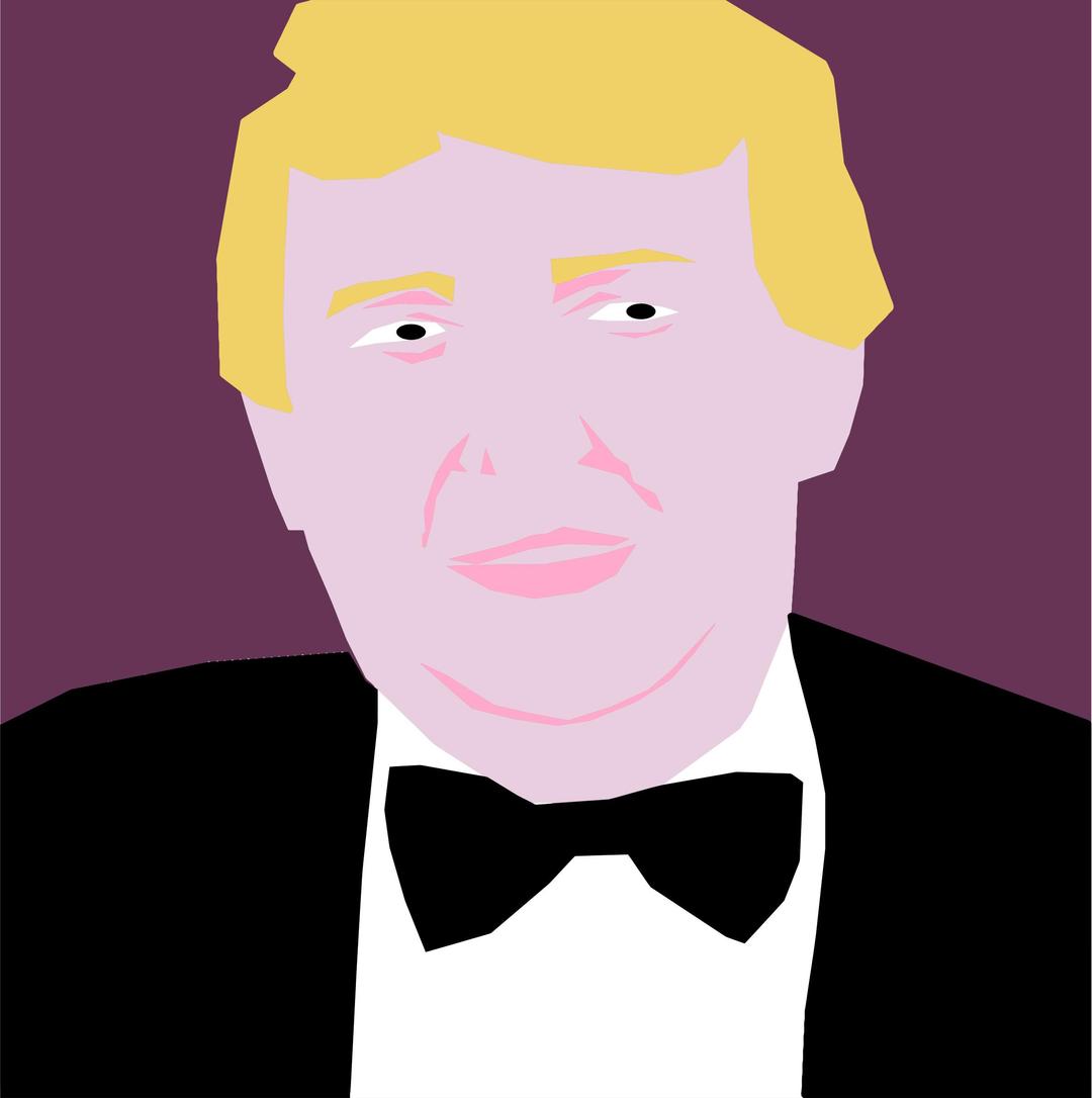 Donald Trump Polygonal Portrait png transparent