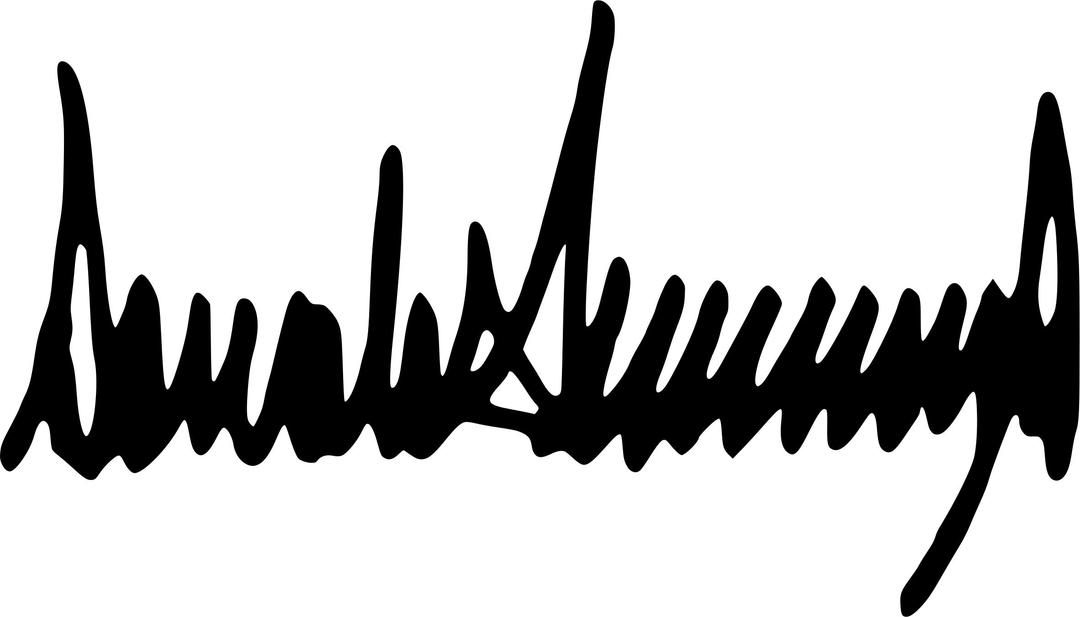 Donald Trump Signature png transparent