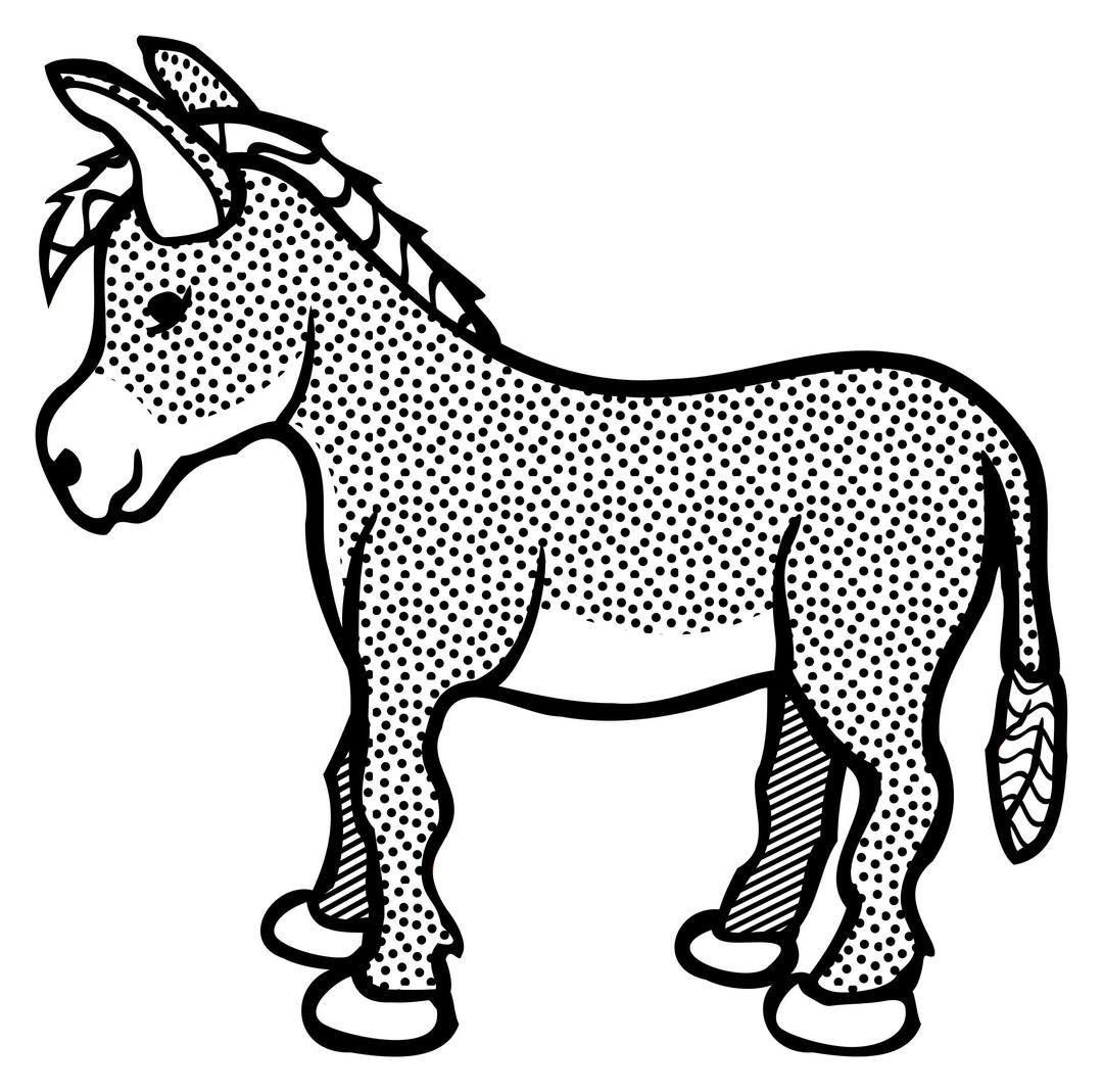 donkey - lineart png transparent