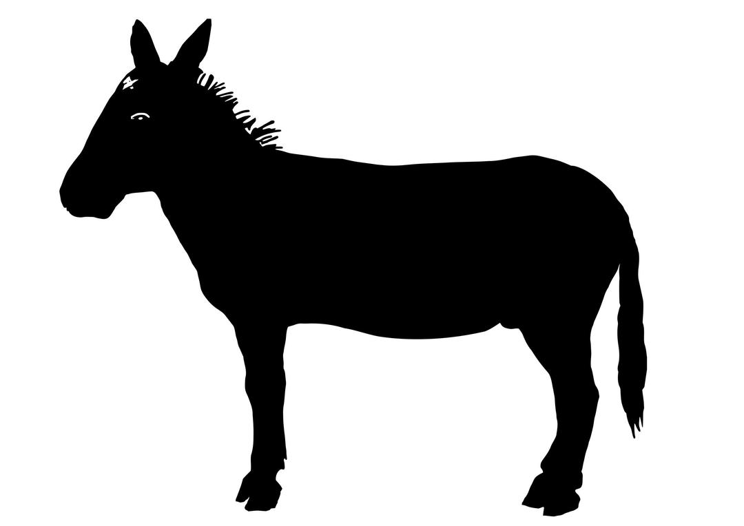 donkey silhouette png transparent