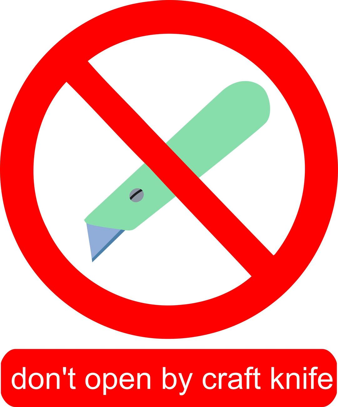 Don't open by craft knife  png transparent