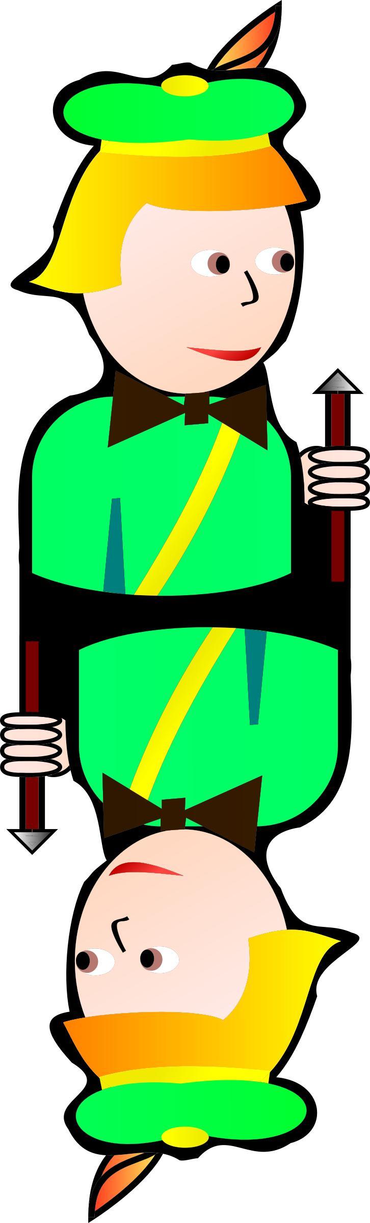 Double Jack of Clubs png transparent