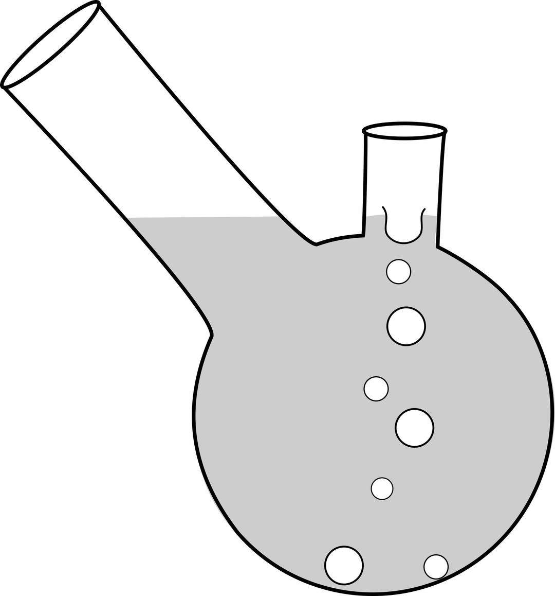 double neck boiling flask png transparent