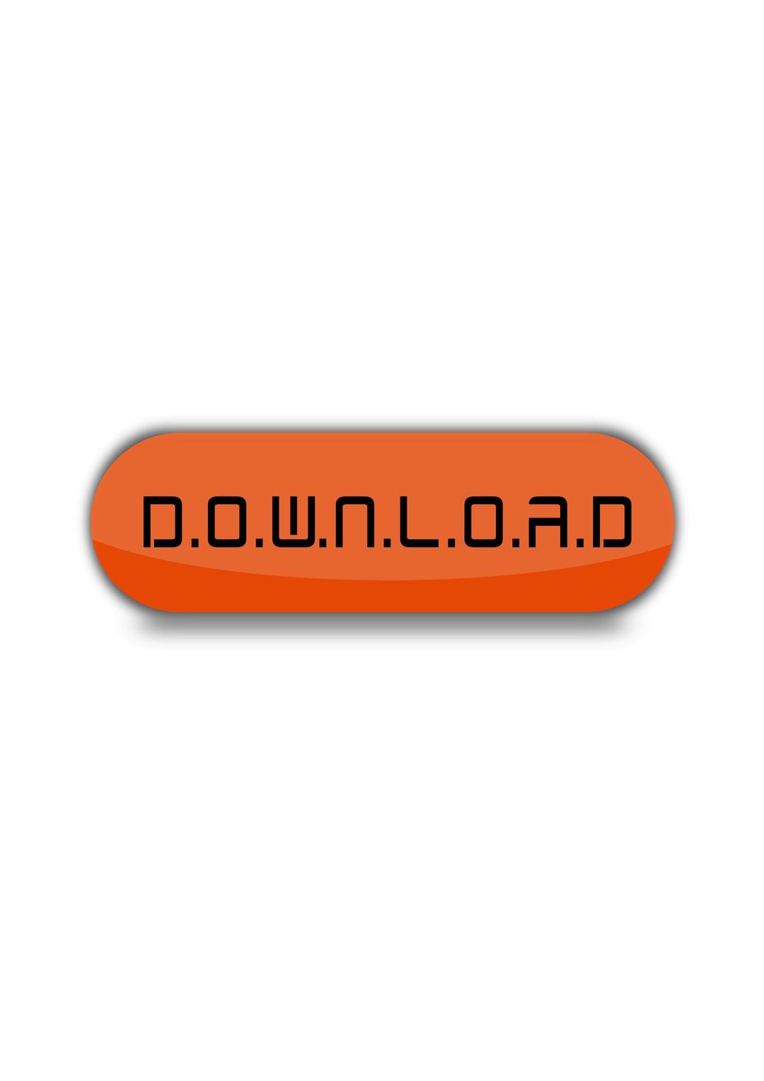 Download button orange colour png transparent