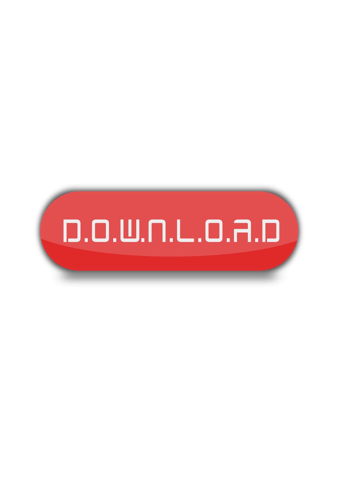 Download button red colour png transparent