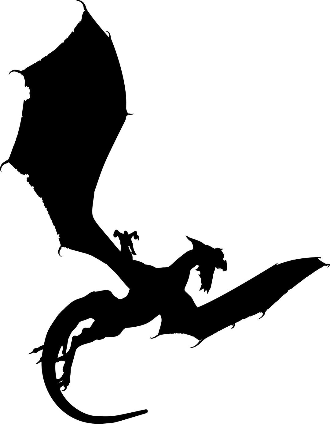 Dragon Attacking Silhouette png transparent