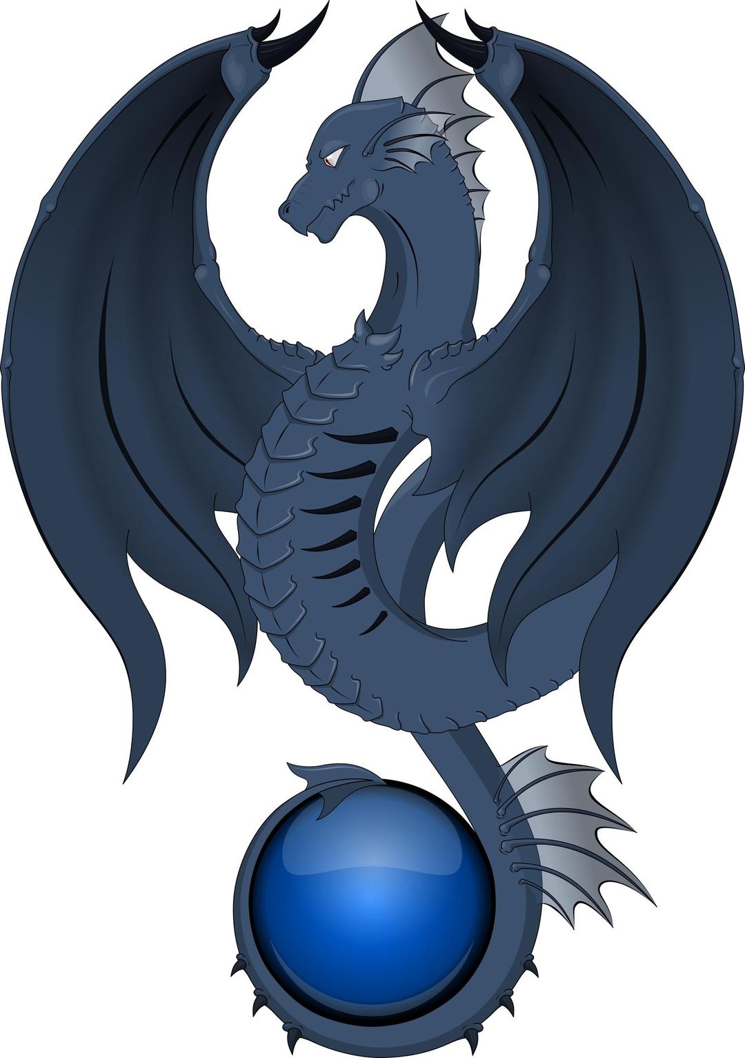 Dragon azul png transparent