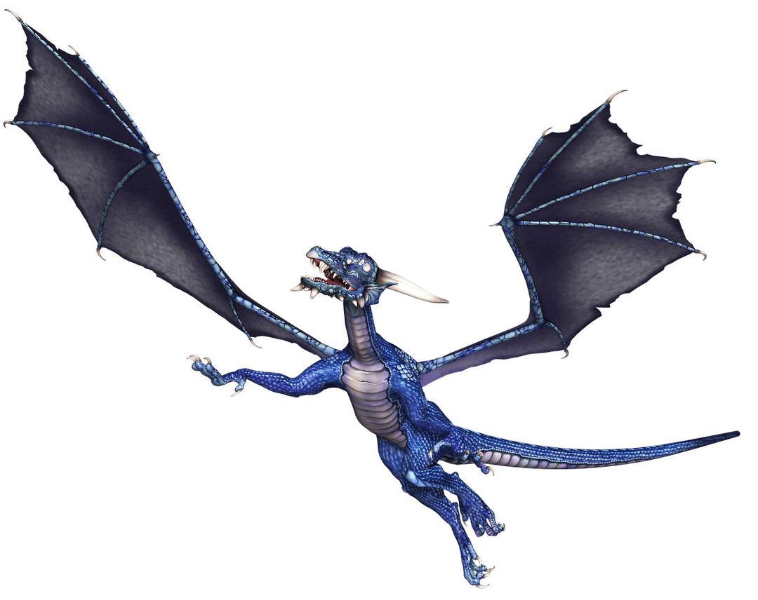 Dragon Blue Flying png transparent