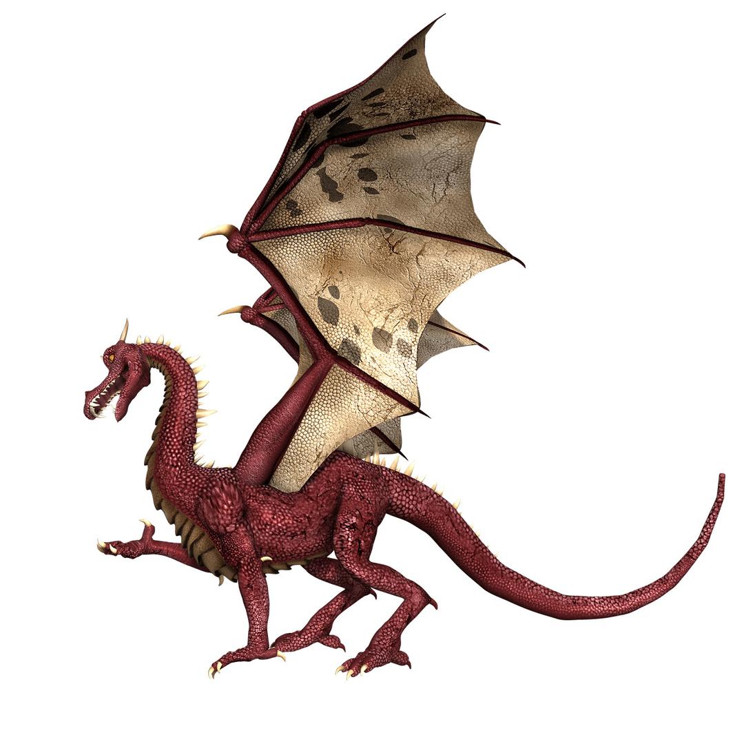 Dragon Red and Brown Wings png transparent