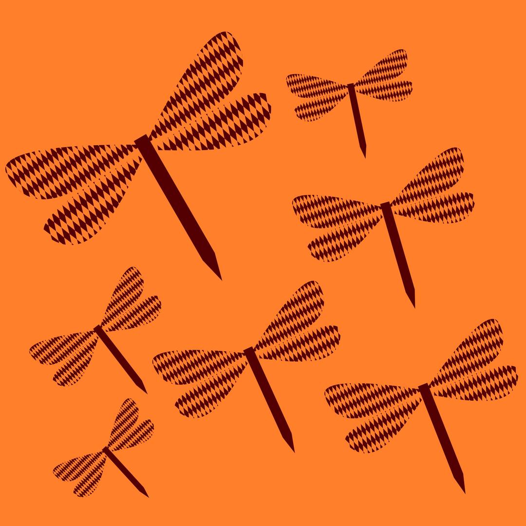 Dragonflies- remixed and patterned!  png transparent