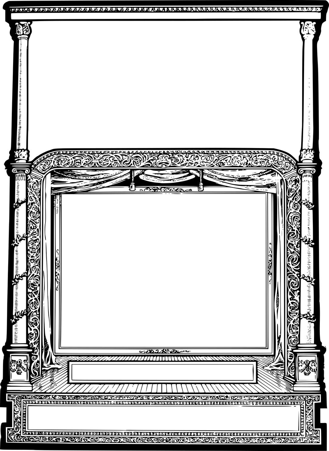 Dramatic Stage Frame png transparent