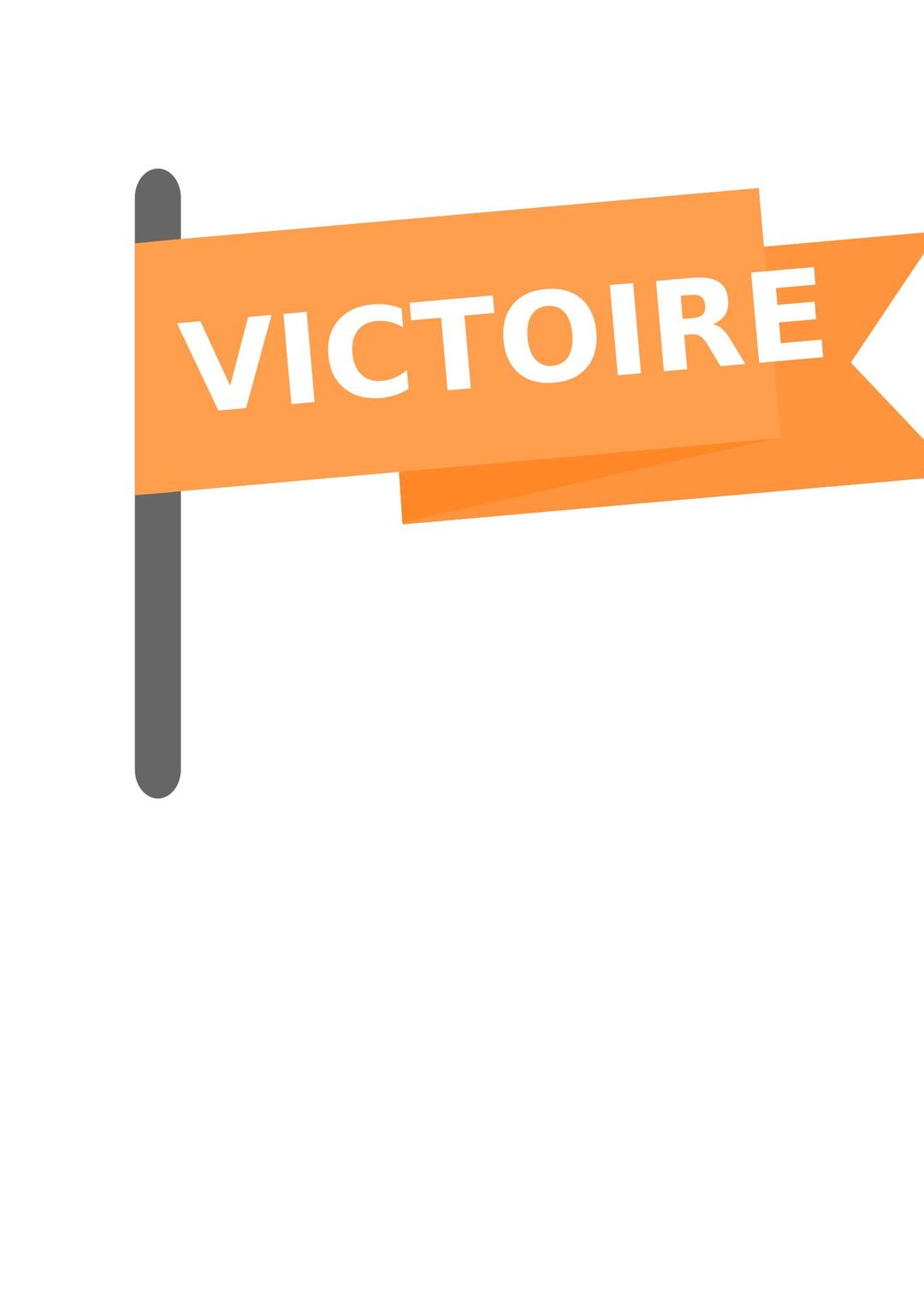 Drapeau victoire / Victory win flag png transparent