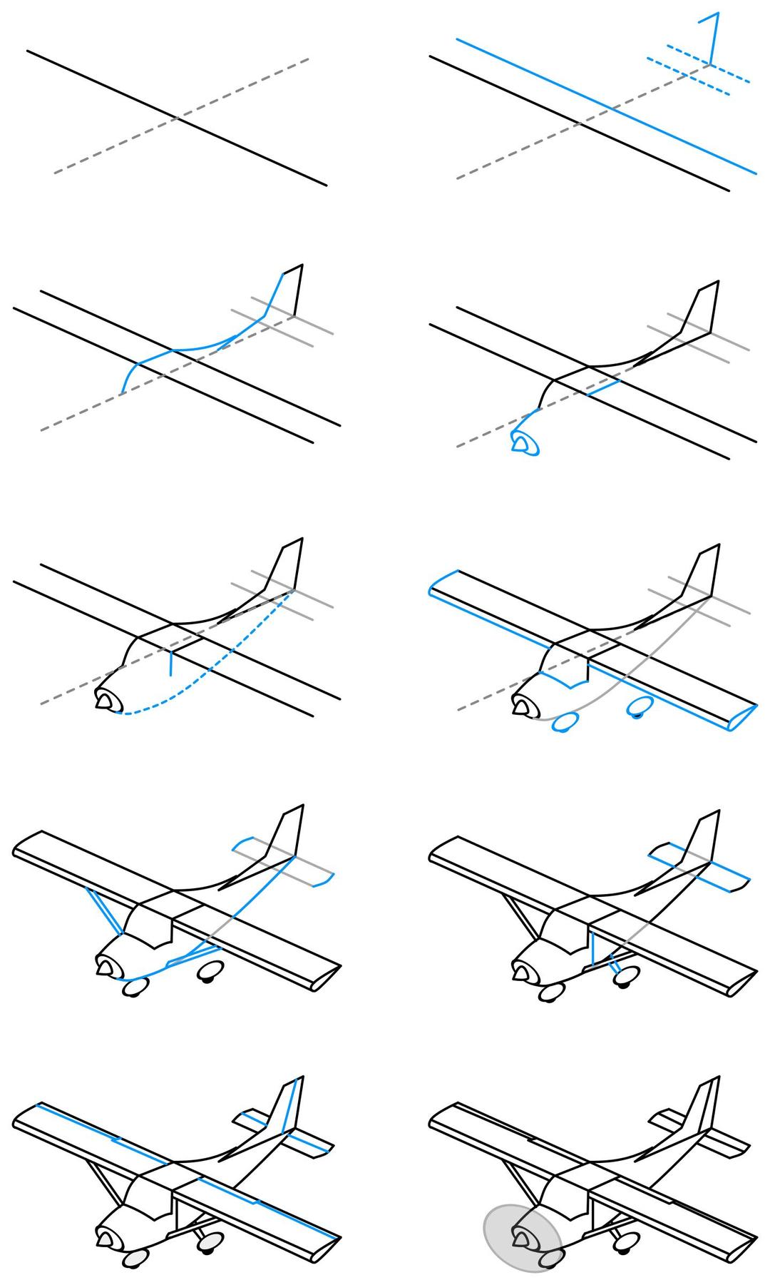 Draw a single engine airplane png transparent