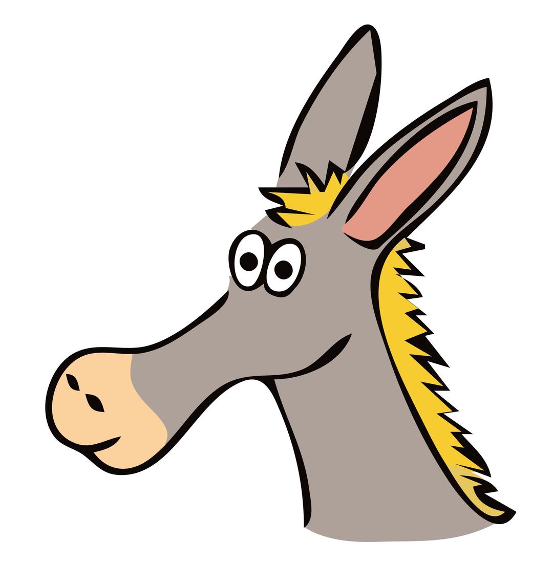 drawn donkey png transparent