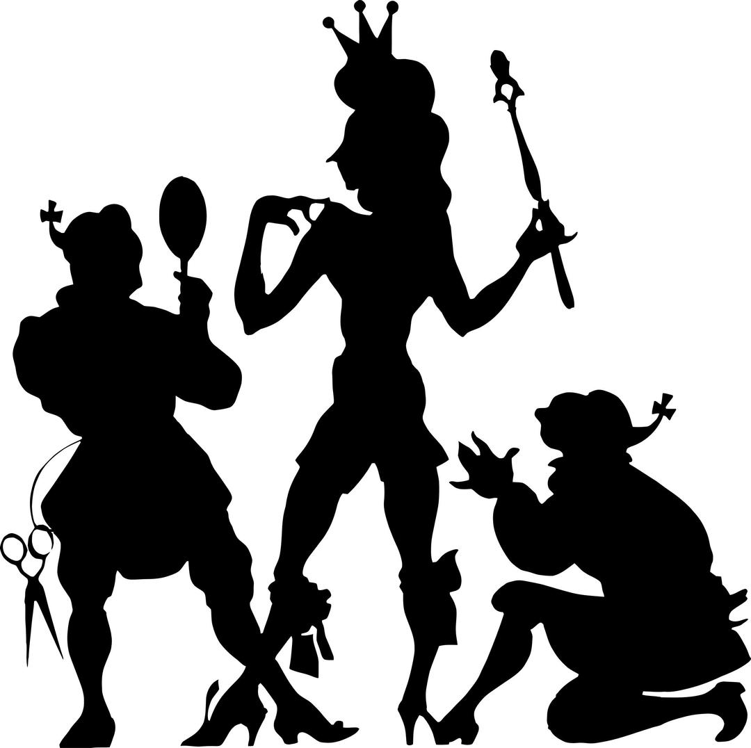 Dressing the king silhouette png transparent