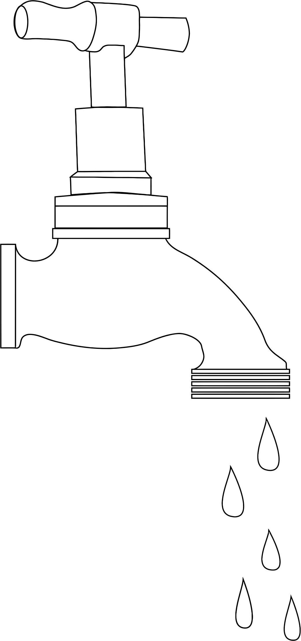 Dripping Tap Line Art png transparent