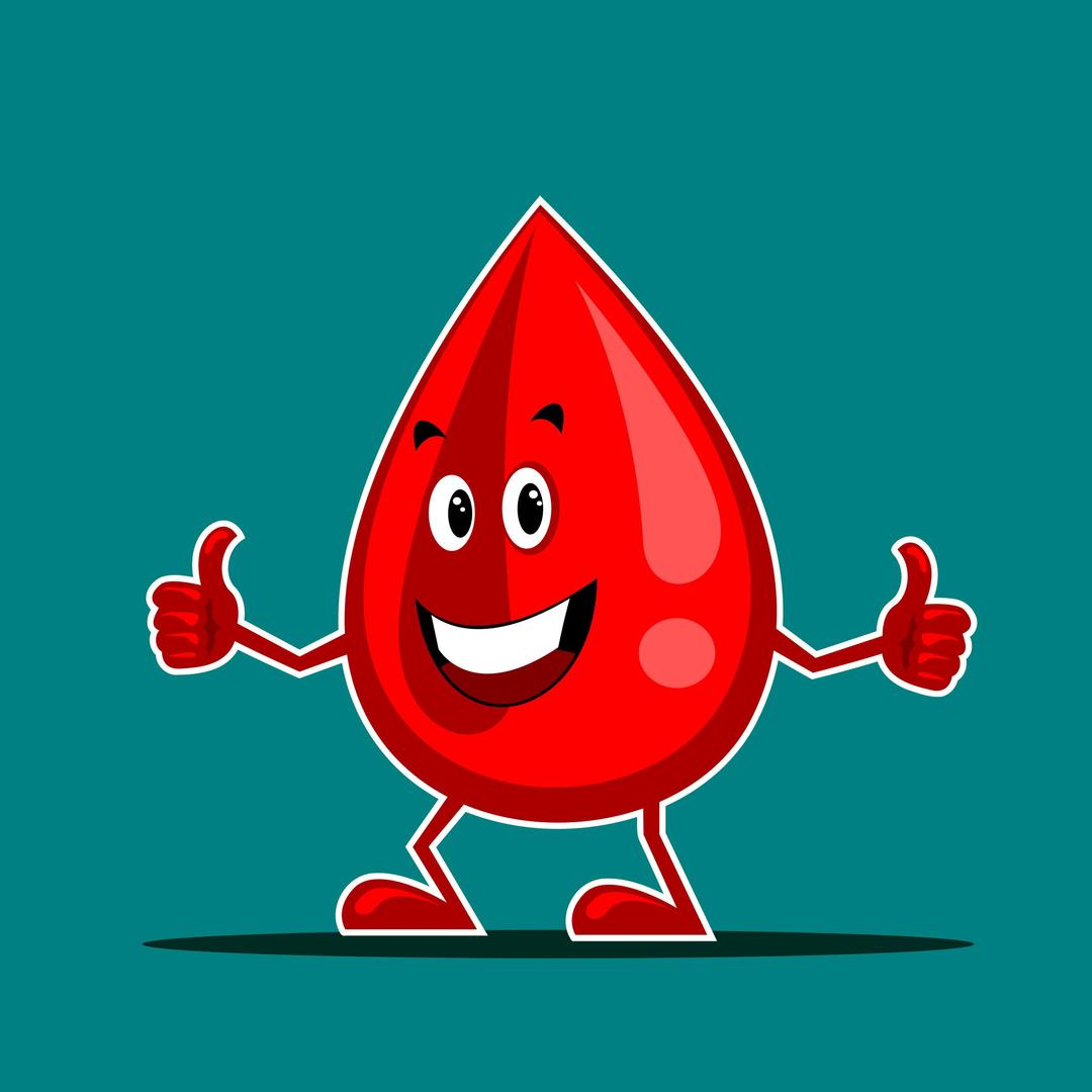 drop of blood mascot png transparent
