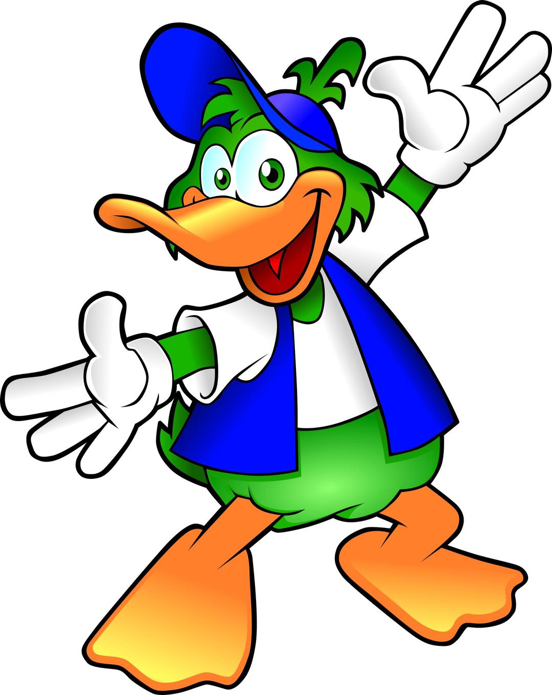 Duck wearing a cap png transparent