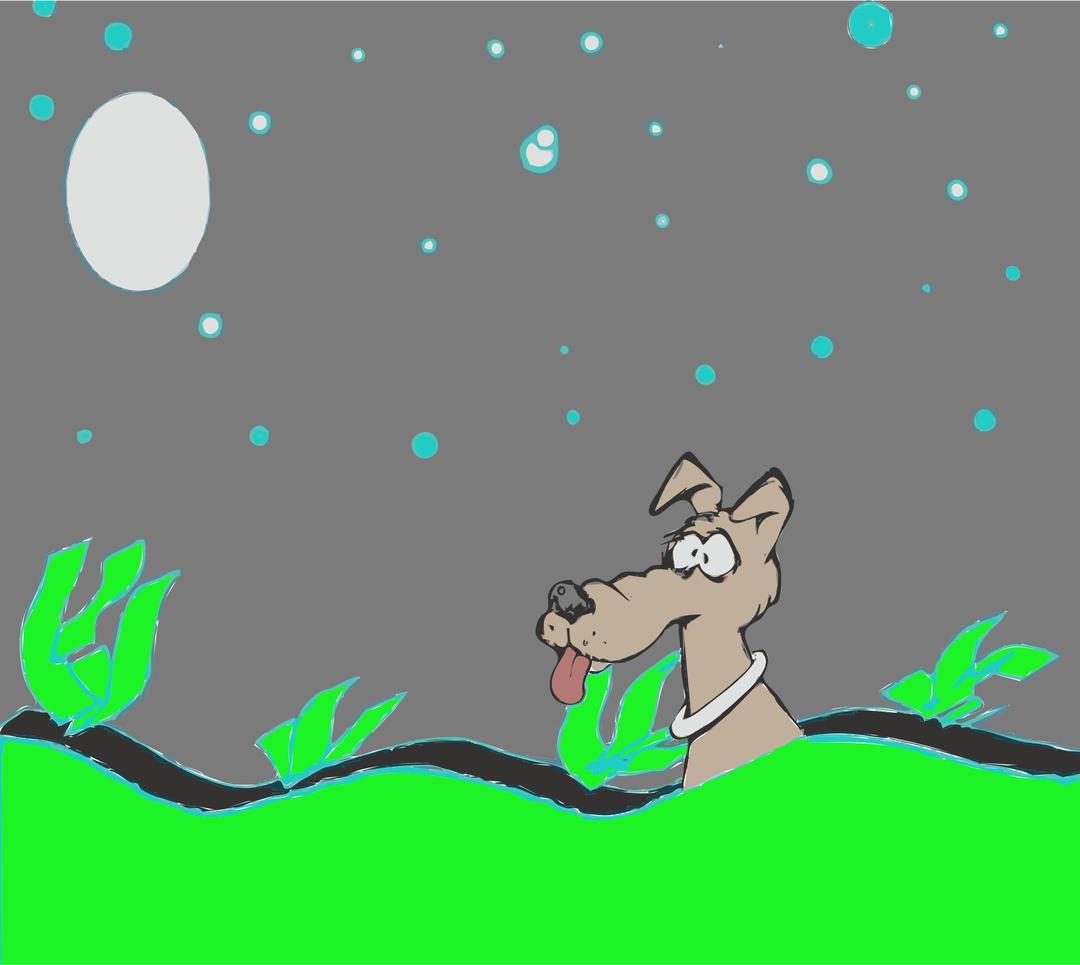 Dumb Dog on the Hill png transparent