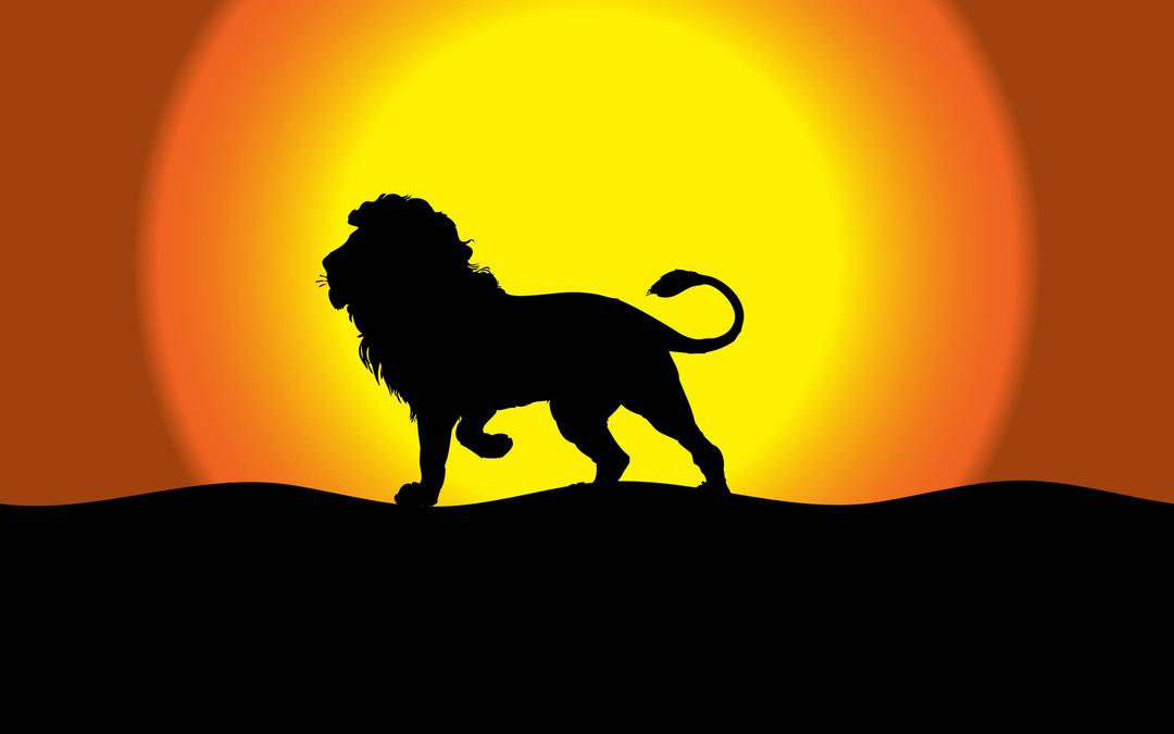 Dusk Lion Silhouette png transparent