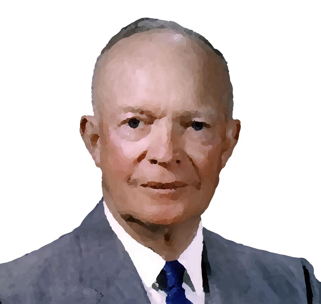Dwight D. Eisenhower (oil painting effect) png transparent