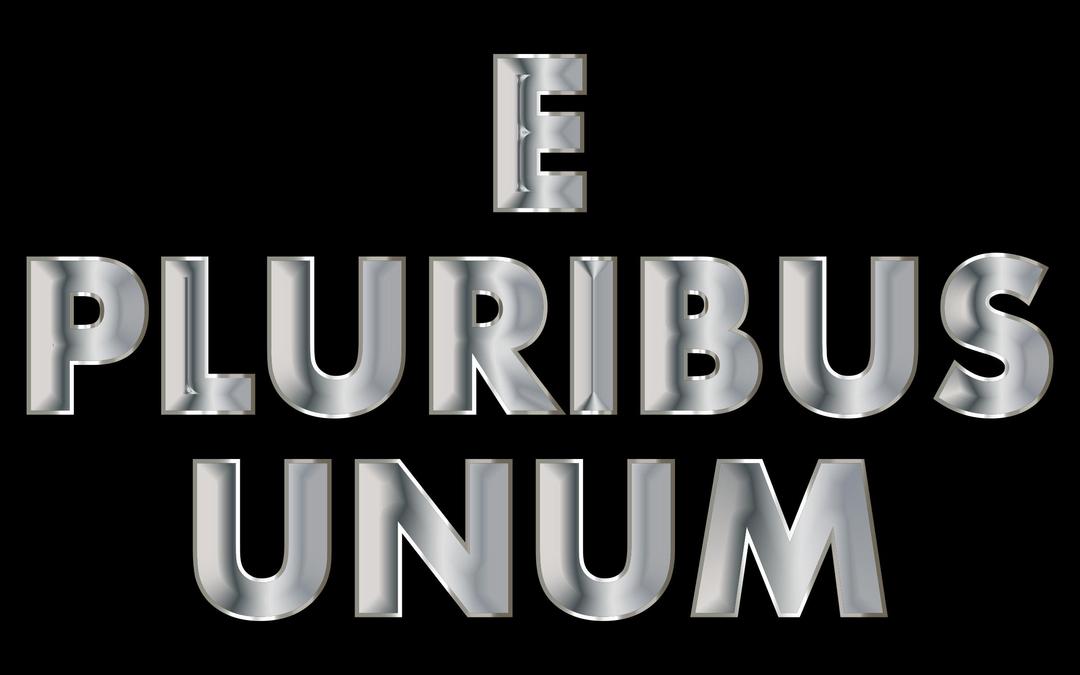 E Pluribus Unum Stainless Steel Typography png transparent