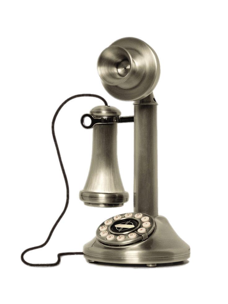 Early 20th Century Vintage Phone Icon Silver png transparent