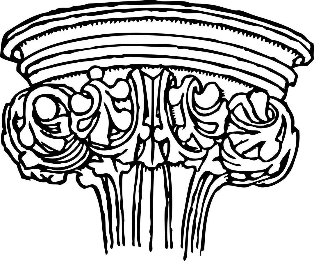 early English gothic capital png transparent