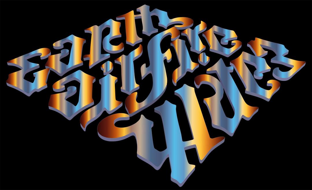 Earth Air Fire Water Ambigram 2 png transparent