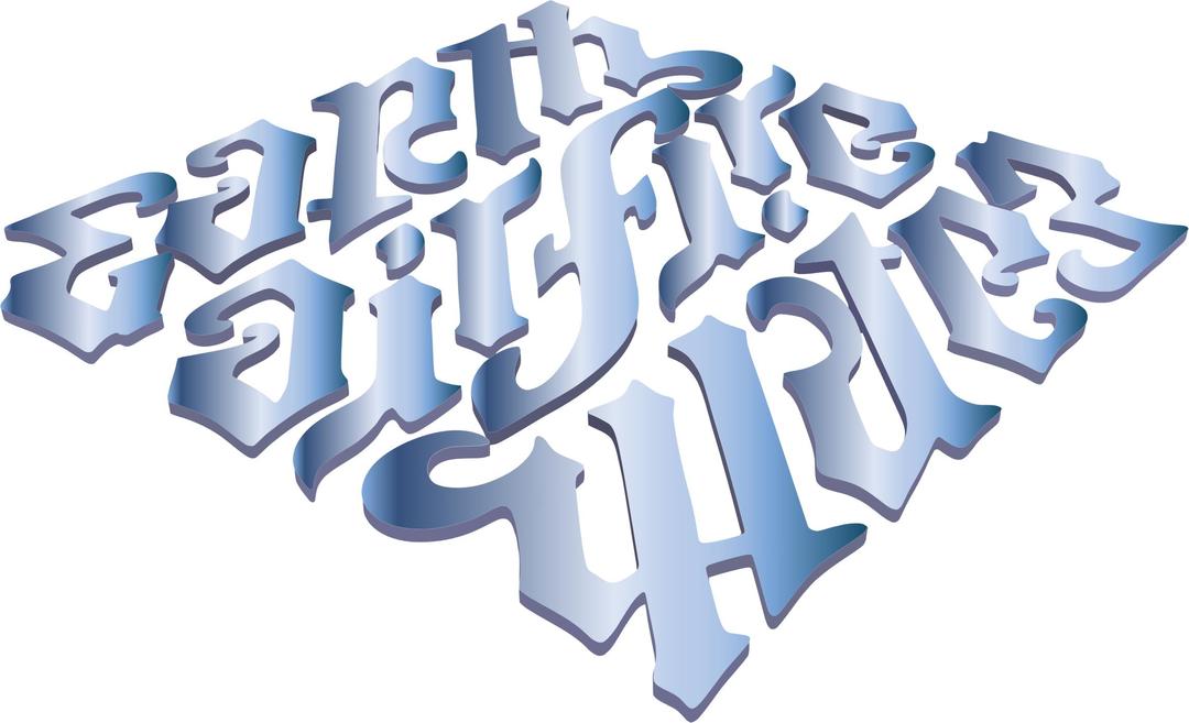Earth Air Fire Water Ambigram No Background png transparent