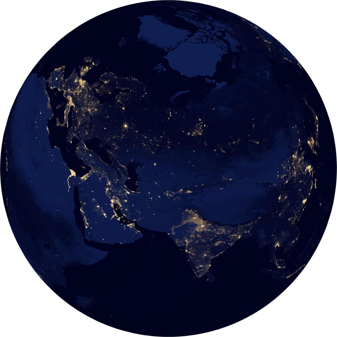Earth At Night Globe png transparent