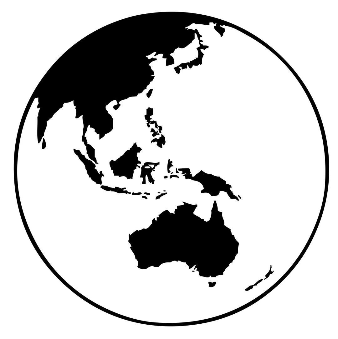 earth globe (oceania) png transparent