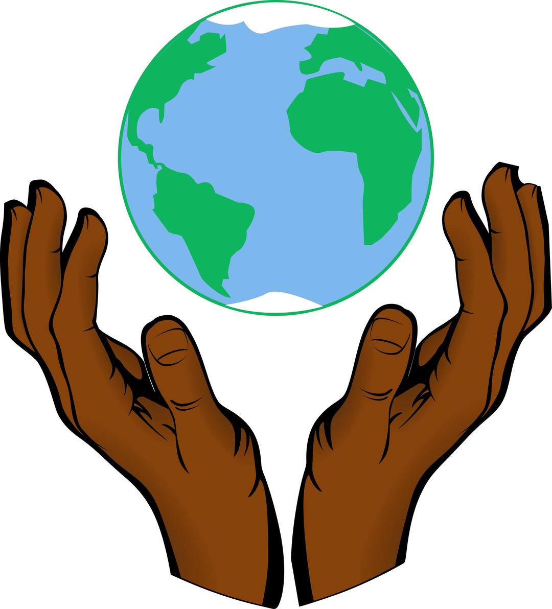 Earth in Hands png transparent