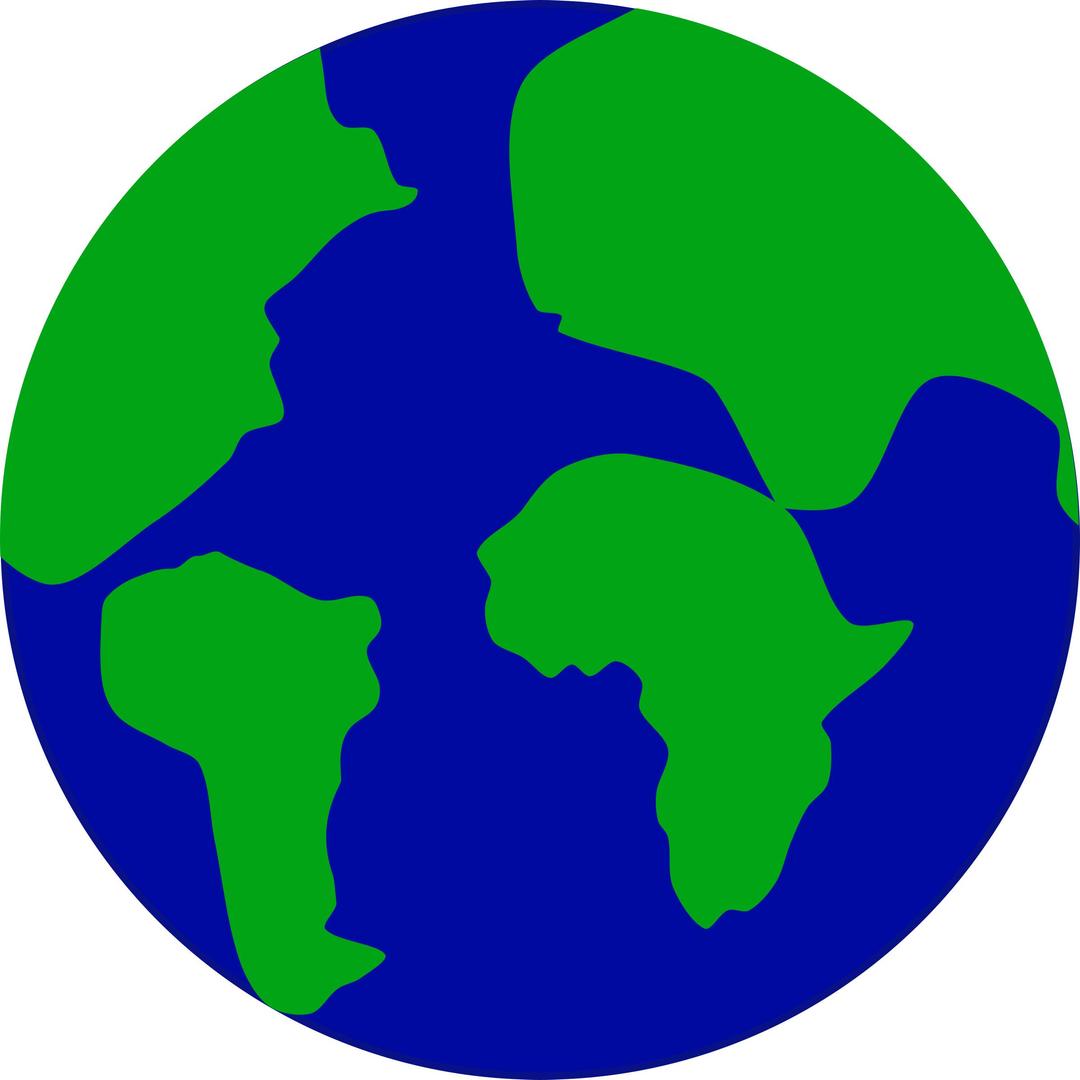 Earth with continents separated png transparent