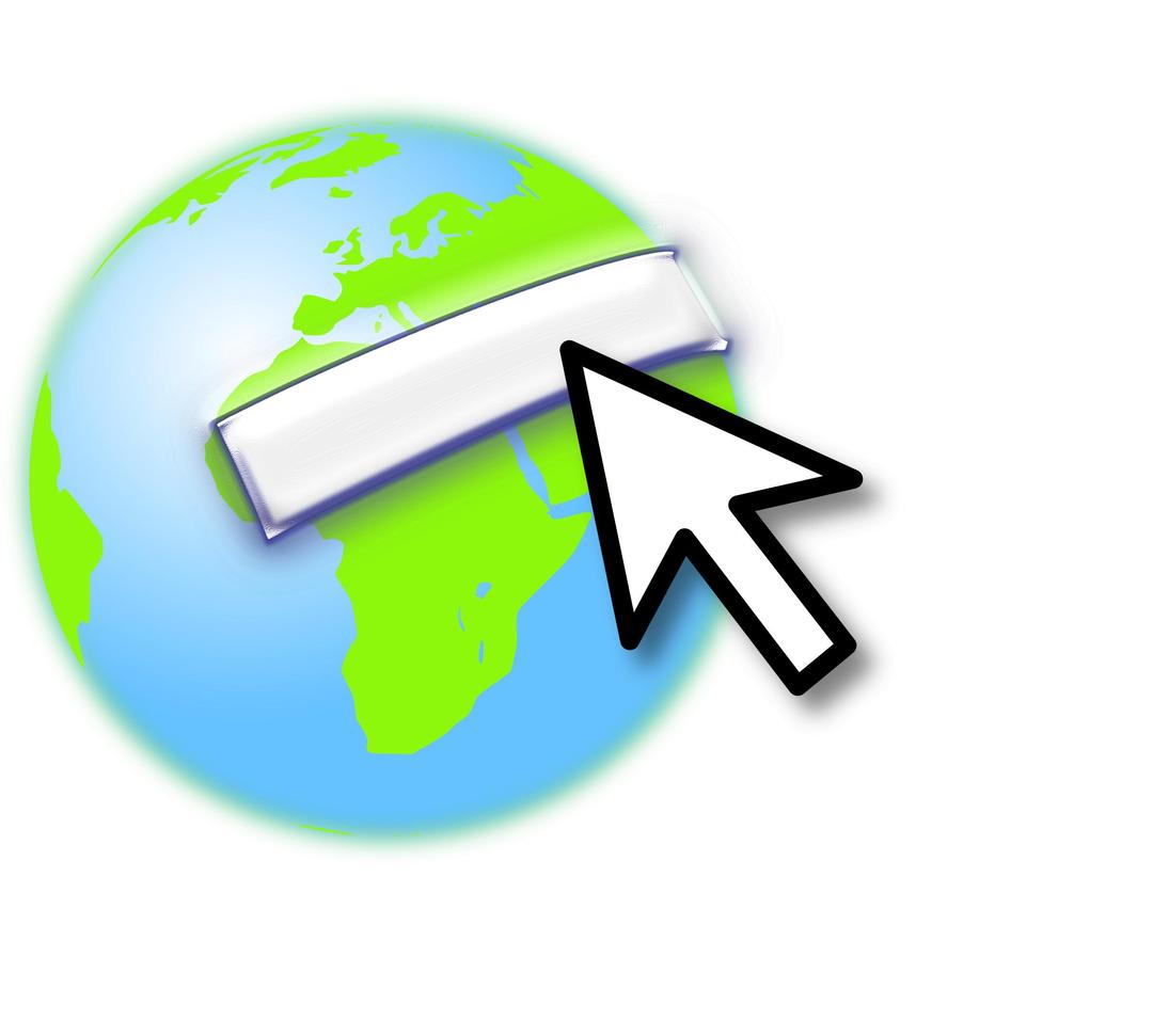 Earth with mouse png transparent