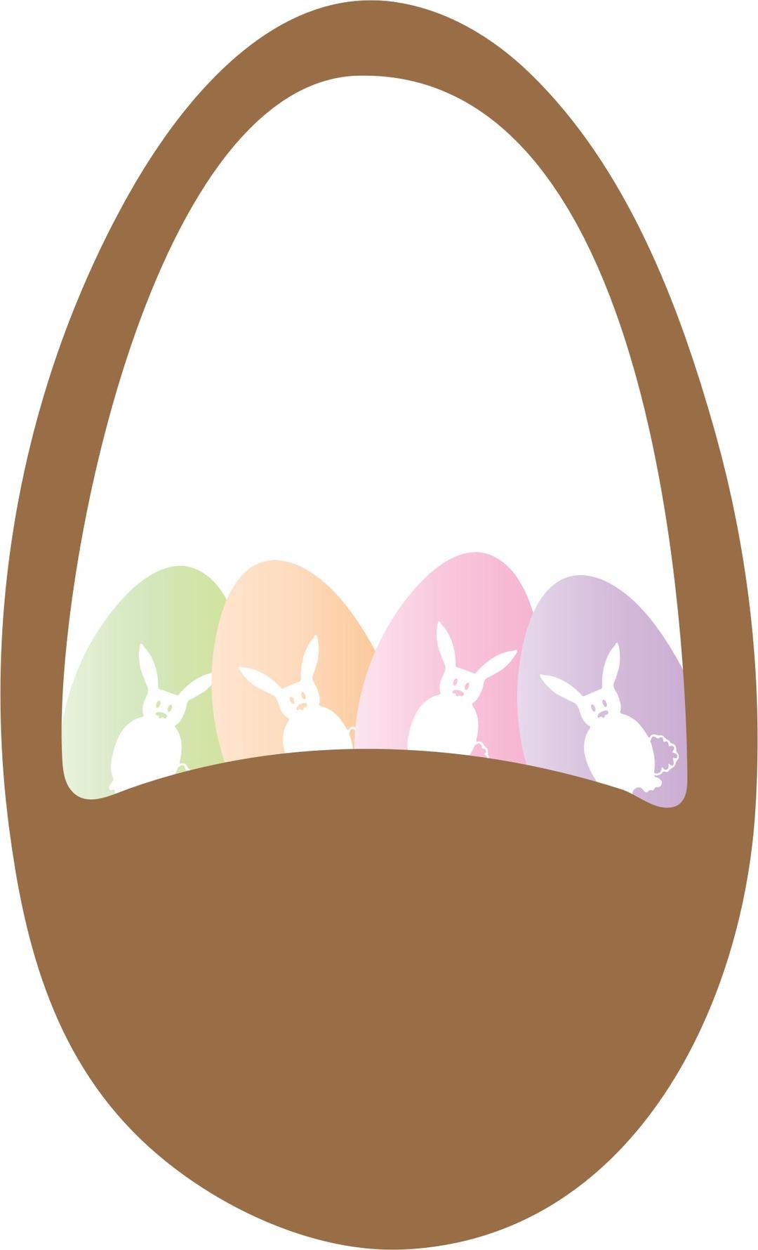 Easter Basket and Eggs png transparent