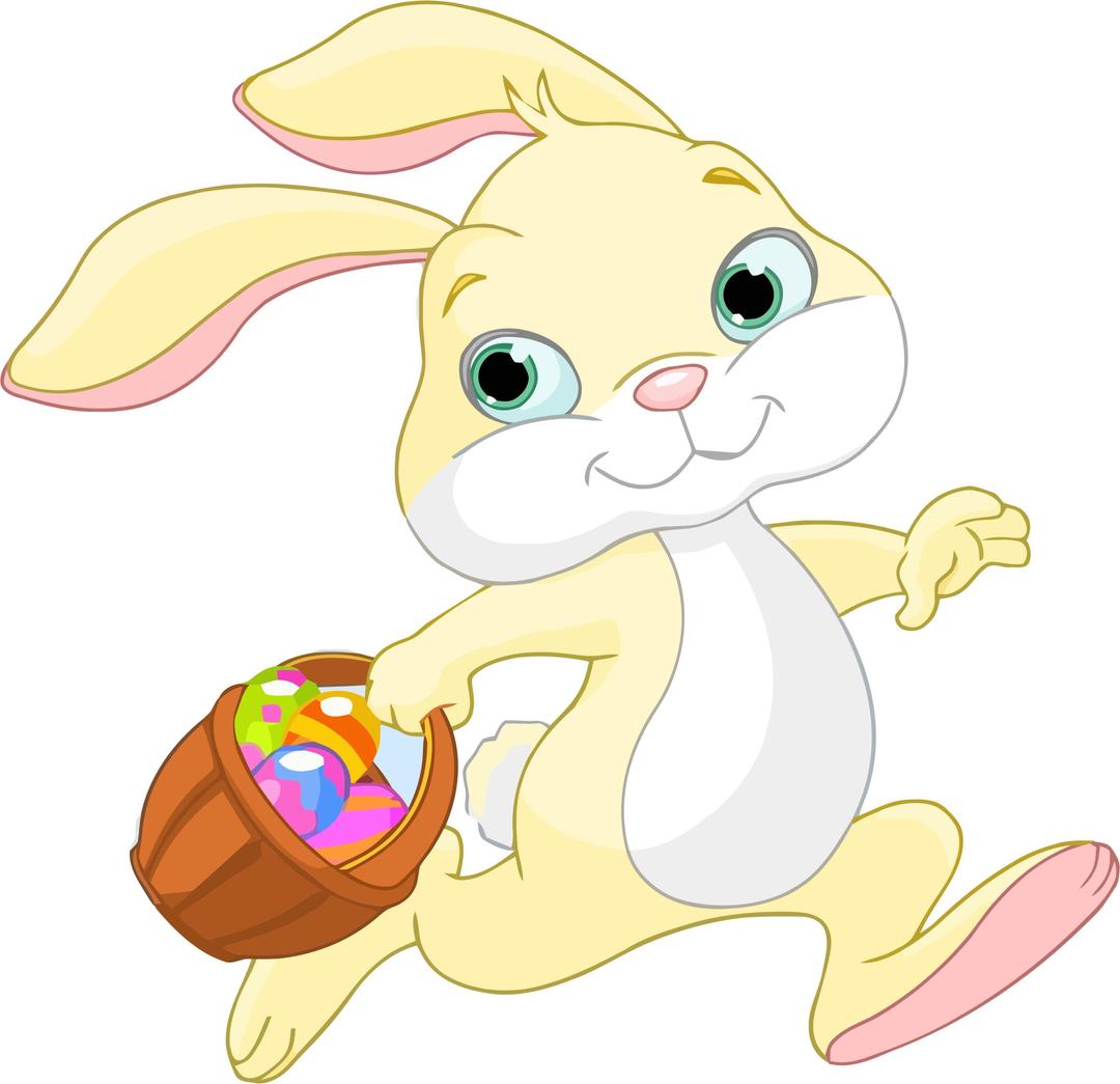 Easter Bunny With Basket png transparent