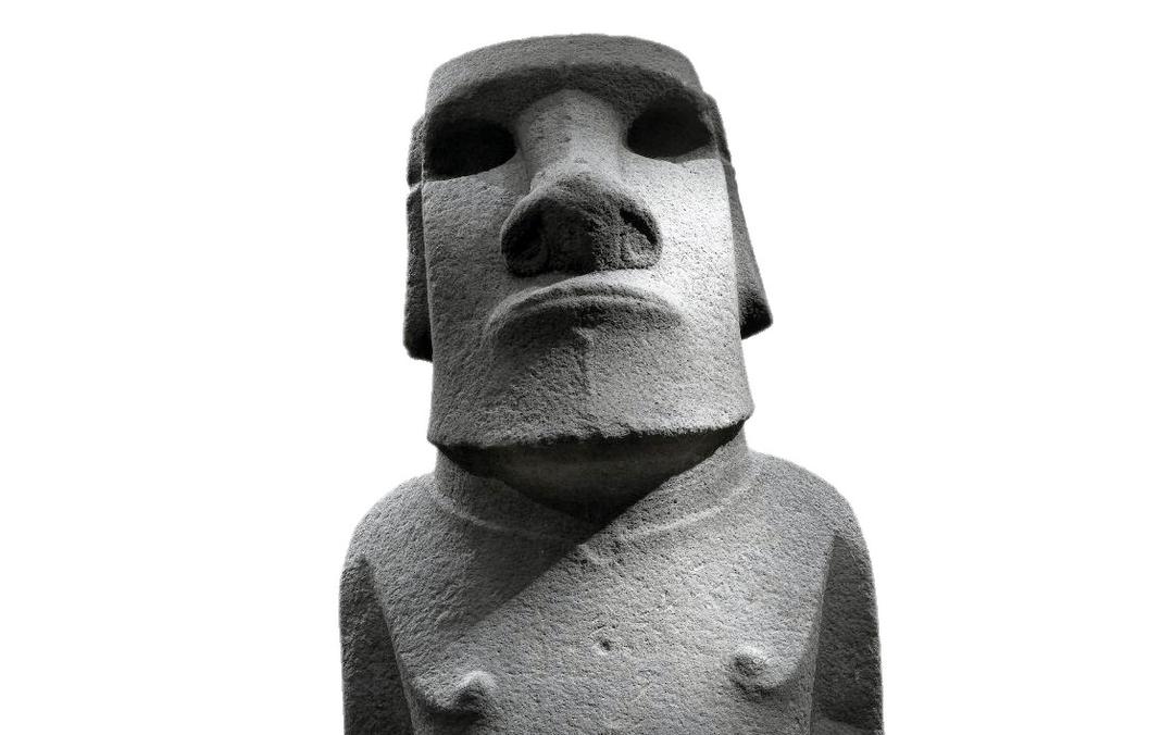 Easter Island Moai Head Front View png transparent